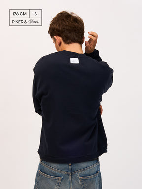 Unisex Crewneck - Dark blue with with P&D logo