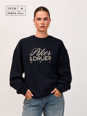 Unisex Crewneck - Dark blue with with P&D logo